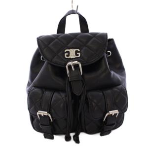 25AW 4WAYポケットミニリュックBAG リュックサック デイパック レザー ロゴ 黒 ブラック 072541912101
