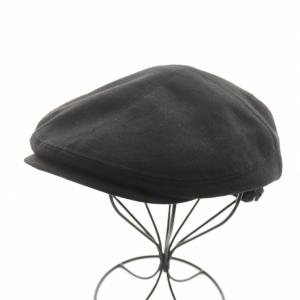 ハンチング帽 帽子 麻 リネン混 黒 ブラック TAM02510 /AN34