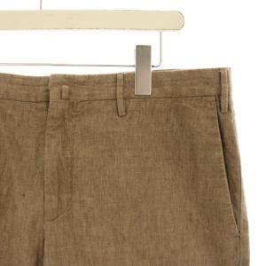 INCOTEX リネンコットンショートパンツ ハーフパンツ 麻 50 茶 ブラウン 783XO /HN