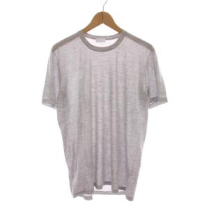 ニット カットソー カシミヤ シルク 半袖 50 グレー CUM2401 /YM