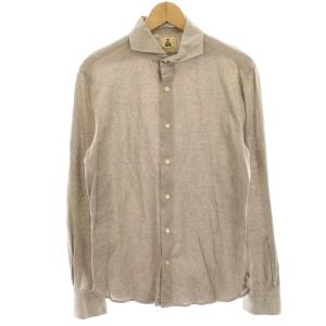 カジュアルシャツ 長袖 L ベージュ 01-207-10-032731 /HN