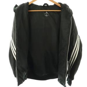 adidas H20777 シャープジャケット 中綿ジャケット パーカー キルティング ボア L ブラック ホワイト