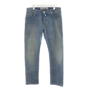 デニムパンツ ジーンズ ジーパン Gパン ボタンフライ 33 水色 ライトブルー /AN37