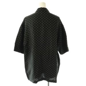 JOURNAL STANDARD 24SS レーヨン麻ハーフスリーブシャツジャケット 半袖 ドット 黒 白 24010400910020