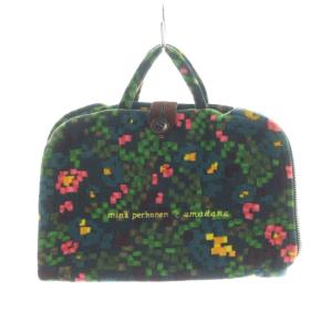 AMADANA コラボ ミニバッグ ハンド ポーチ マルチカラー 花柄 /RI OS