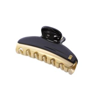 ヘアクリップ ヘアアクセサリー 黒 ゴールドカラー /KH