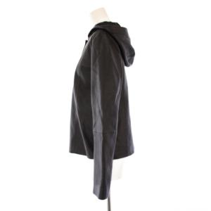 Theory 21AW SOFT LEATHER ZIP UP JKT ソフトレザージップアップジャケット フーディ