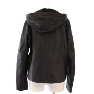 Theory 21AW SOFT LEATHER ZIP UP JKT ソフトレザージップアップジャケット フーディ