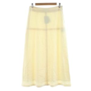 DAHLIA JERSE ERIO スカート Aライン ミモレ ロング ウール 38 アイボリー 4407004
