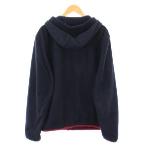 TOMMY HILFIGER ジップアップパーカー ジャケット アウター ショート丈 切替 ロゴ XXL 紺 ネイビー 赤 レッド /BB
