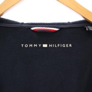 TOMMY HILFIGER ジップアップパーカー ジャケット アウター ショート丈 切替 ロゴ XXL 紺 ネイビー 赤 レッド /BB