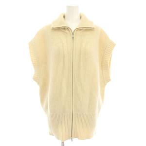 ジップカラーニットベスト ZIP COLLAR KNIT VEST ジレ アウター 前開き 2 アイボリー