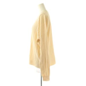 Acne Studios ニット カットソー プルオーバー 長袖 薄手 リブ クルーネック S ベージュ /CX