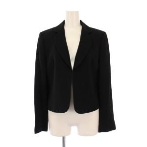 テーラードジャケット アウター 総裏地 ショート丈 ワンカラー 9 黒 ブラック /BB
