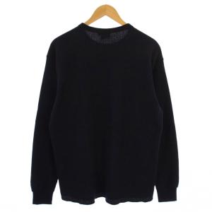 THE NORTH FACE Tシャツ カットソー 長袖 クルーネック ワッフル L 紺 NT62032 /BM