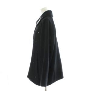 MUVEIL 24AW ステンカラーコート ビジュー 36 ブラック MA243FC001
