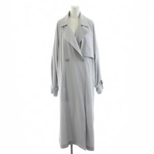 BACK PLEATS TRENCH トレンチコート ロング丈 プリーツ 青 ブルー 018170021