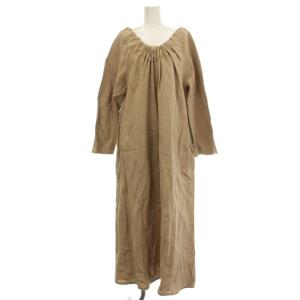 attentive dress リネン ワンピース ロング 麻 F ベージュ 20040500702010