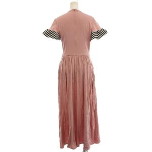 BORDERS at BALCONY ワンピース 半袖 ボーダー ロング 38 ピンク BD2111-2K-29 /G
