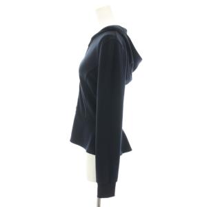 FOXEY NEW YORK パーカ ジャスミン Parka Jasmine ジップアップパーカー 長袖 ペプラム 40 紺 ネイビー