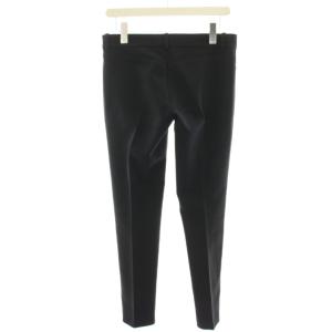 FOXEY NEW YORK パンツ スラックス スリム 裾ジップ 38 黒 ブラック 38251-NAPFN107T /HN