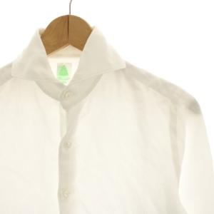 Finamore カジュアルシャツ ホリゾンタルカラー 長袖 S 白 ホワイト 1069373 /HN