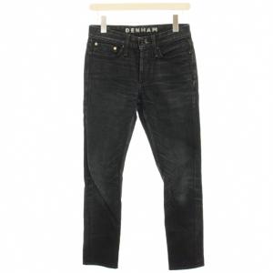 RAZOR SLIM FIT デニムパンツ ジーンズ USED加工 W28 L32 黒 ブラック 27200-1-11031
