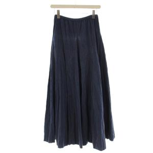 CP SHADES コーデュロイ フレアスカート ロング スカート XS ネイビー 紺 3410500124