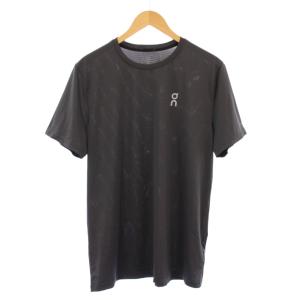 CORE-T コアTシャツ ランニングウェア 半袖 クルーネック ストレッチ ロゴ プリント L グレー
