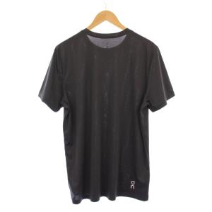 ON CORE-T コアTシャツ ランニングウェア 半袖 クルーネック ストレッチ ロゴ プリント L グレー