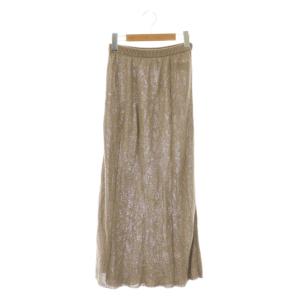 20SS CRISP LOOP YARN KNIT SKIRT スカート ロング タイト 1 ベージュ