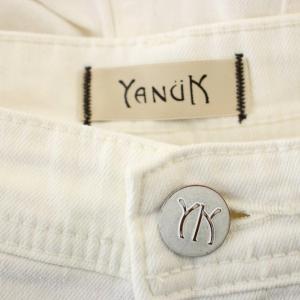 YANUK デニムパンツ JOAN ジョーン ハイウエスト 24 白 ホワイト 57142228 /G