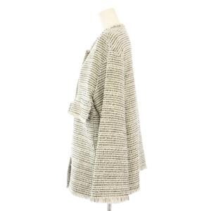 JOURNAL STANDARD L'ESSAGE 24SS GIOLICA MIXツイードWIDEジャケット ホワイト ブラック