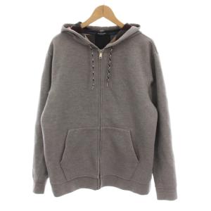 ジップアップ パーカー スウェット チェック 長袖 L グレー 51P06-816-04 /YM