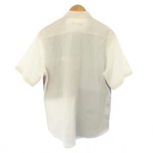 BLACK LABEL CRESTBRIDGE シャツ シアサッカー 半袖 チェック 切替 L 白 51M24-724-02 /TK