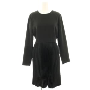 CLASSIC CREPE DART PLEATED DR ワンピース ひざ丈 プリーツ切替 長袖 0