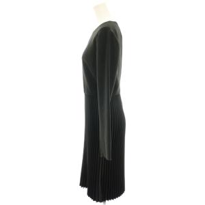 Theory CLASSIC CREPE DART PLEATED DR ワンピース ひざ丈 プリーツ切替 長袖 0