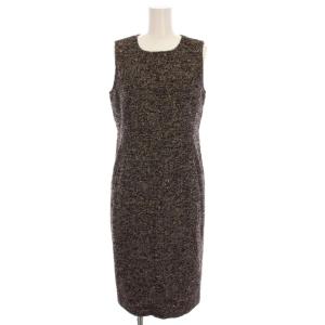 ワンピース ニット ノースリーブ ひざ丈 ウール 36 ブラウン 92262113 /YM