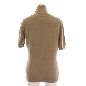Max Mara ニット セーター 半袖 ウール カシミヤ混 ブラウンベージュ タートルネック /YM