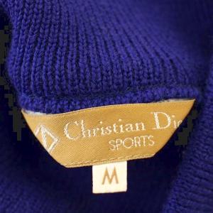 Christian Dior SPORTS ニット ハイネック ウール セーター 長袖 M 青 ブルー W9329 /G
