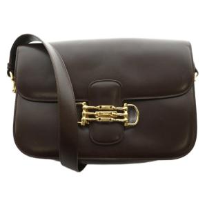 3連ホースビット ショルダーバッグ ブラウン