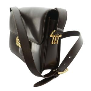 CELINE 3連ホースビット ショルダーバッグ ブラウン