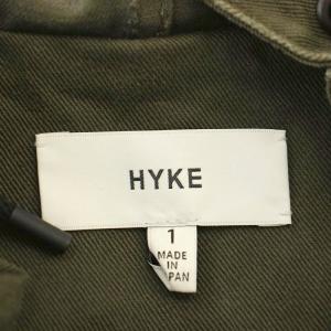 HYKE レースアップデッキパーカー ミリタリー ジャケット 1 カーキ 201-17237 033 /G
