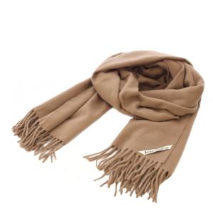 マフラー ストラップ ウール100％ 茶 ブラウン 271176 /TK