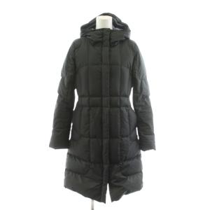 GIRLS ダウンコート ロング丈 フード アウター L 12 黒 ブラック 68315 /AN40