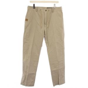 リネン混 パンツ スラックス イージーパンツ XL ベージュ 620-56301 /TK