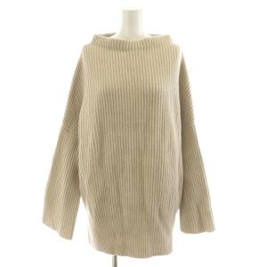 ニット セーター 長袖 カシミヤ混 ウール ベージュ 15080500706030 /AN59