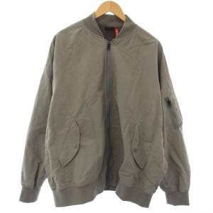 OSHMAN’S別注 ライトMA-1ジャケット ブルゾン ジップアップ XL グレー TA1700-9059