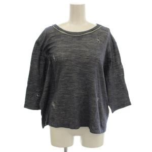 choucho カットソー 半袖 Tシャツ 刺繍 36 青 ブルー ts8832 /G