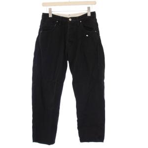 staple テーパードパンツ 蝶刺繍 36 黒 pa4219 /KH